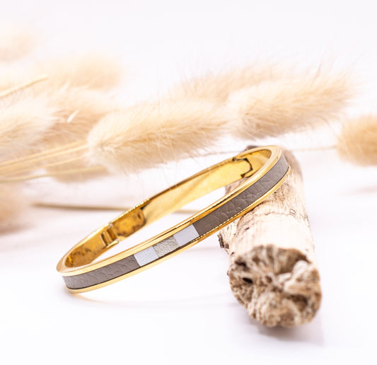 Bracelet marqueterie nuances de beige