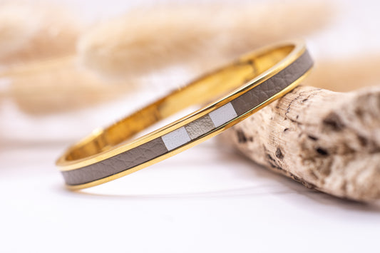 Bracelet marqueterie nuances de beige