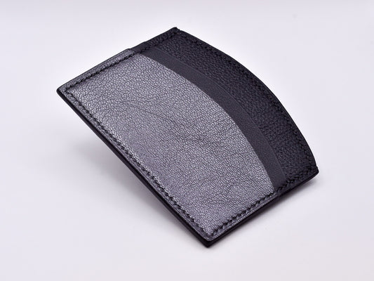 Porte carte noir 3 matières