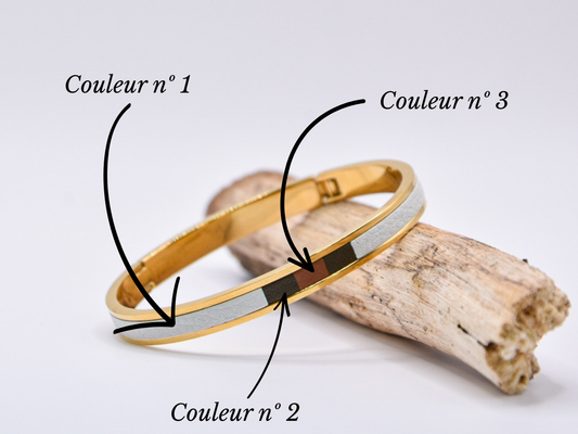 Bracelet marqueterie personnalisable