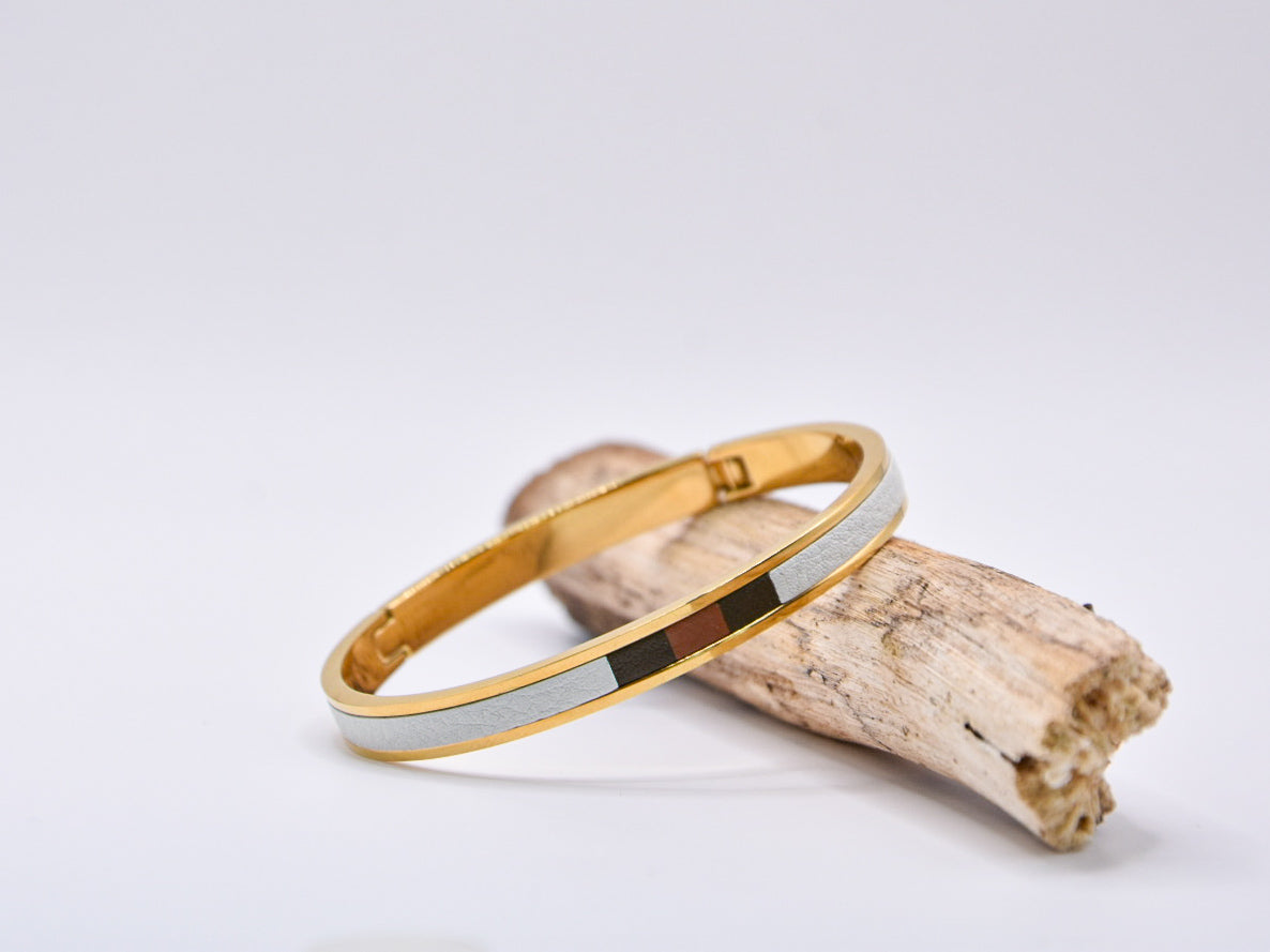 Bracelet marqueterie tricolore